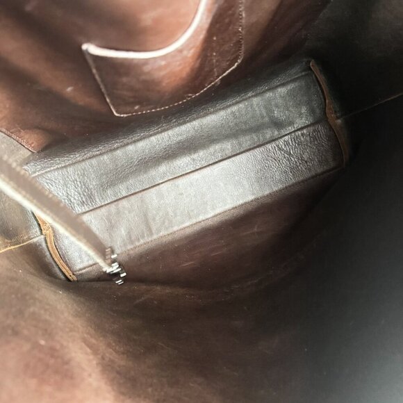 Longchamp Essential Embossed Leather North/South Tote Ombré Brown - Picture 7 of 16